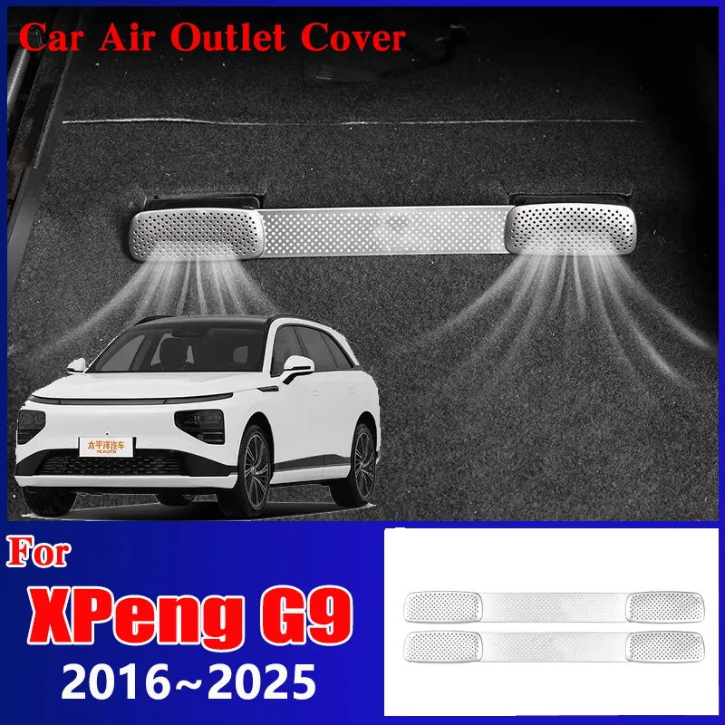 

2X автомобильные крышки для выхода воздуха под сиденьем для XPeng G9, аксессуары 2022 ~ 2024 2025, защитная вентиляционная решетка для автокондиционера без засорения