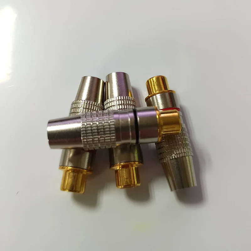 2 type Gold Plated RCA male or female Jack Plug Socket Audio Video Locking Cable Connector solder non solder Solder-Free Adapter
