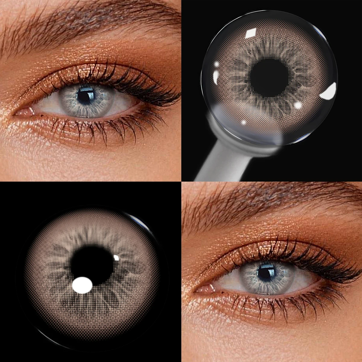 VISUASHOW Lentilles de contact colorées marron Unspoken, dioptries de -1.0 à -8.00, lentilles souples naturelles pour usage quotidien, beauté des yeux, maquillage, cosmétiques pour les pupilles