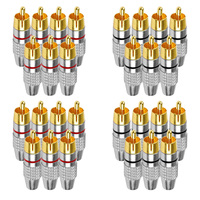 4/10Pcs RCA Connector Solder-Free Male Plug Adapter for Audio Video CCTV Camera Cable Plug