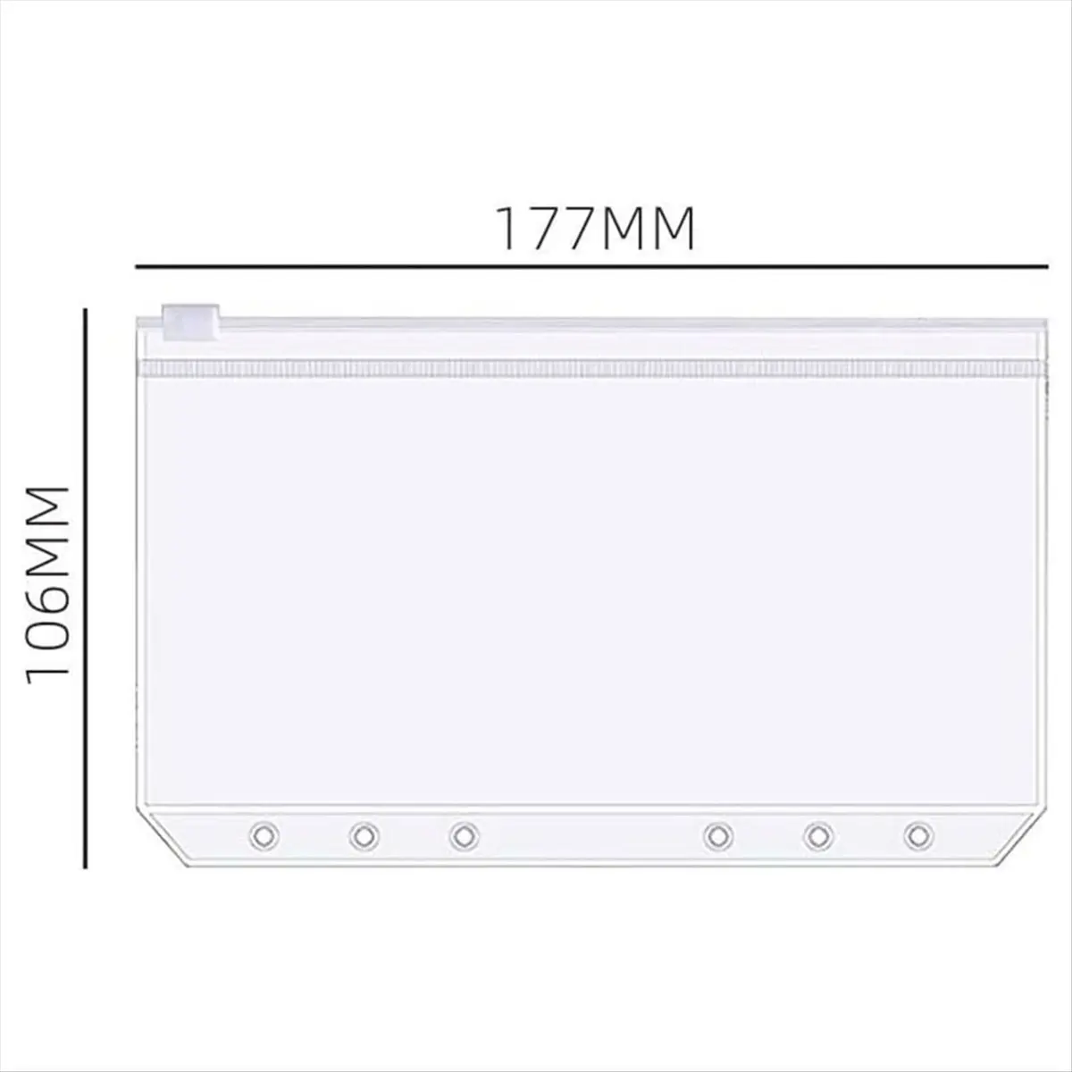 RANA A6 Size Waterproof PVC Pouch Circular Knitting Needle Pouches Zipper Folders for Round Knitting Needles Bag, Cable A
