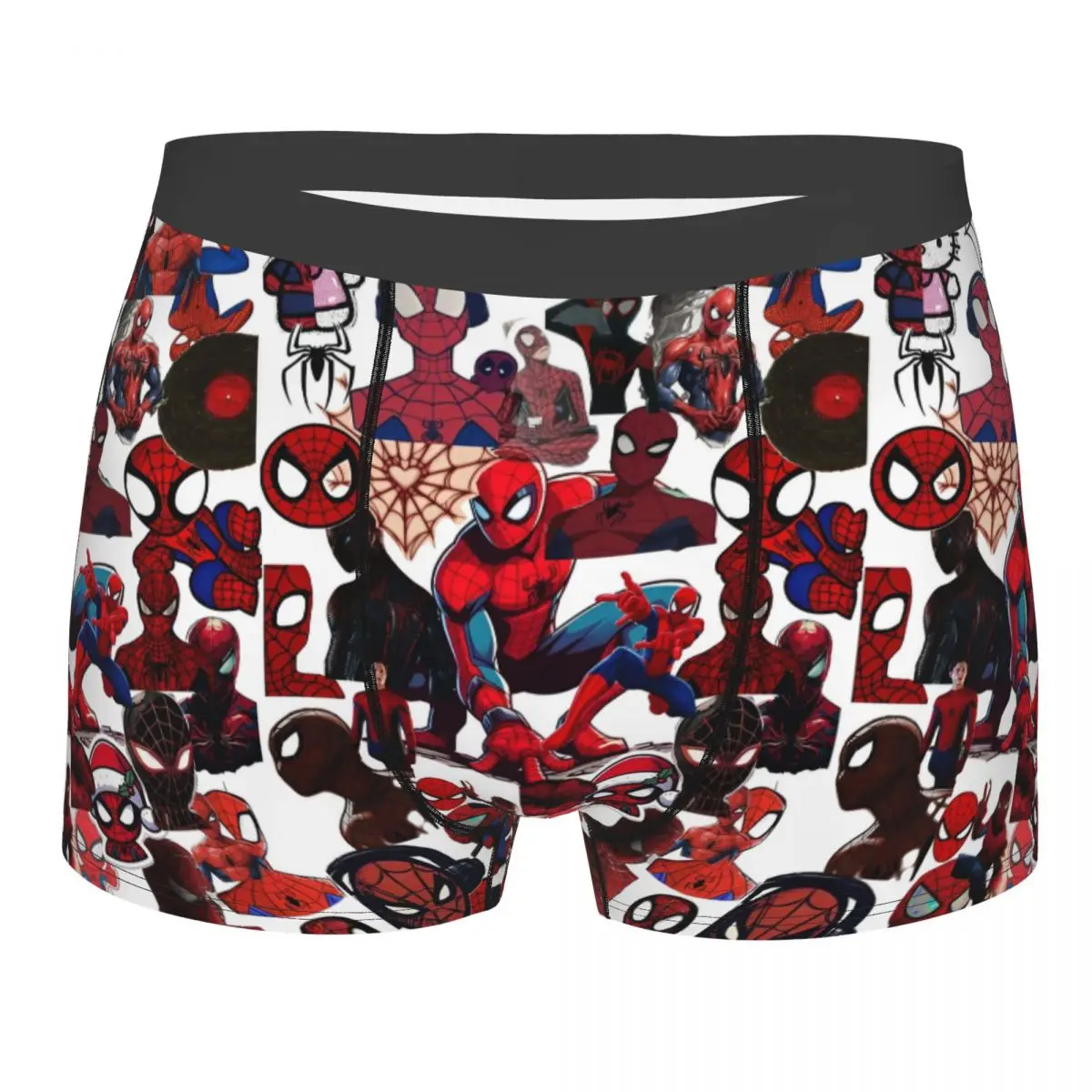 

Мужские трусы-боксеры с изображением Человека-паука, шорты, мягкое нижнее белье, Homme, новинка, трусы больших размеров
