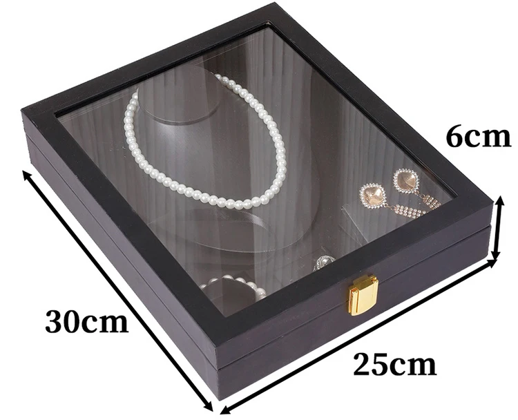 Leather Jewelry Box Luxury Necklace Earrings Storage Boxes Women Organizer Jewelry Display Stand Ring Accessory Packaging Case