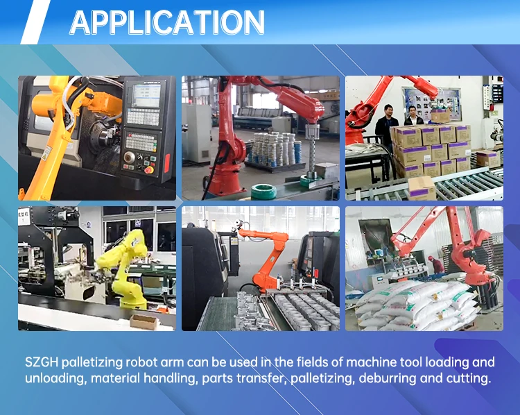 Robôs industriais de 4 eixos com braço robótico de baixo custo com controlador para manuseio/paletização