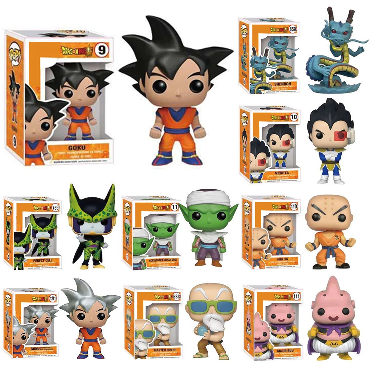 Nueva figura Pop Dragon Ball Z Super Saiyan God GOKU Dragon Buu Vegeta Cell vinilo Clint figura de acción juguete de modelos coleccionables