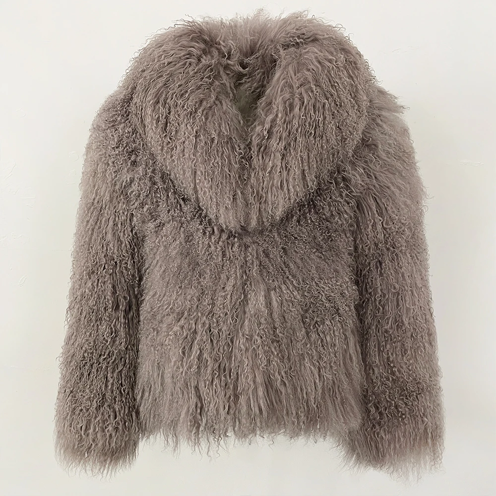 OFTBUY Natural Mongolia Sheep Fur Coat 2025 Winter Clothing Women Fashion Warm Thick Clothes Lady Elegant Real Fur Coat Female