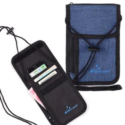 RFID Anti-Thief Travel Storage Neck Bag Nylon Shoulder Bag For Phone ID Card Passport Case Document Wallet Crossbody Bag