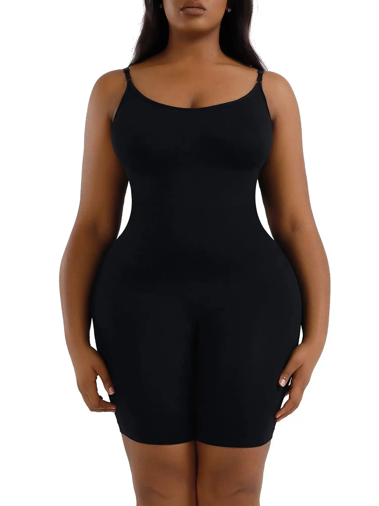 Body Wasit Trainer dla kobiet Tummy Control Shapewear Okrągły dekolt Bezszwowe urządzenie do modelowania sylwetki całego ciała