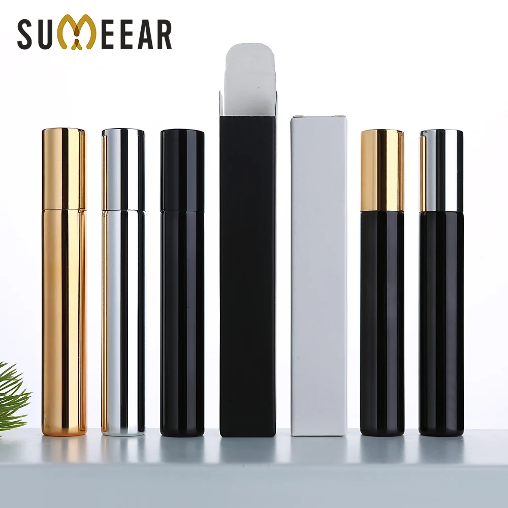 

30/50 Pcs 15ml Electroplated Glass Perfume Spray Bottles, Continuous Spray, Uniform Atomization, Washable & Reusable, w/ Boxes