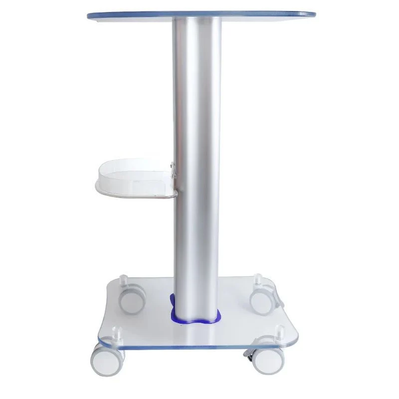 Spa Salon Rolling Trolley Carts Acrylic Material Load 60KG Beauty Machine Stand for Hydra Dermabrasion device Cabinet Carts