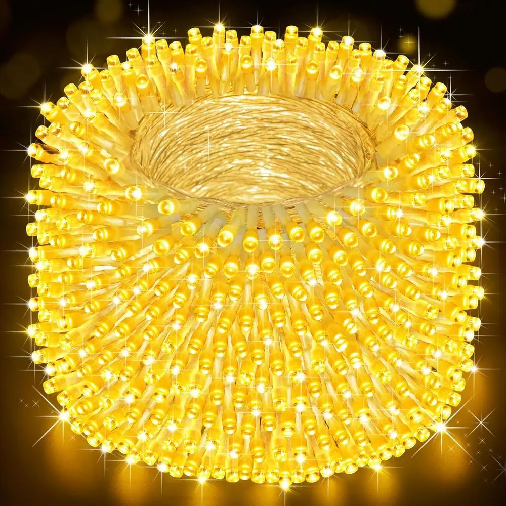 

Chrisas Lights Outdoor, 522T 1300 LED String Lights with 8 Lighting es, Timer Memory Twinkle airy Lights Waterproo Plug in or Xm