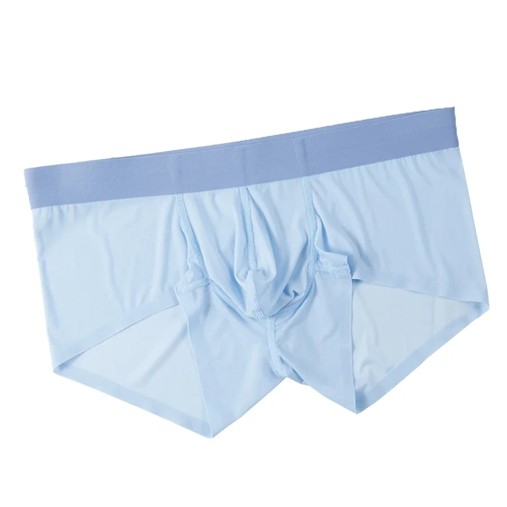 Quick Drying Shorts Sheer Trunks Anti-hemming Pants Classic Theme Solid Color U Convex Codpiece Extra Wide Belt