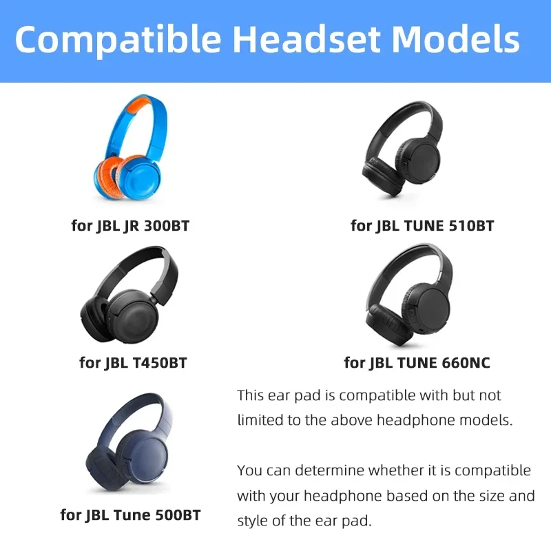 وسادات الأذن لـ JBL JR300 BT T450BT T500BT Tune 500 BT 510BT سماعة رأس لسوني MDR ZX110 ZX330BT سماعة الأذن وسادة 70 مللي متر