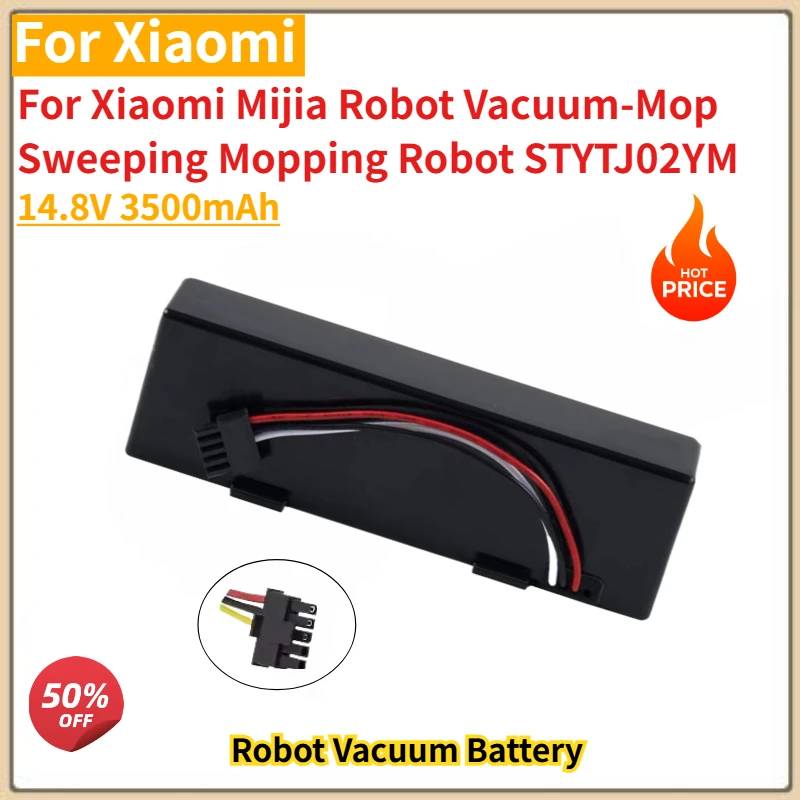 

High Quality Robot Vacuum Battery 14.8V 3500mAh for Xiaomi Mijia Robot Vacuum-Mop Sweeping Mopping Robot STYTJ02YM Brand New