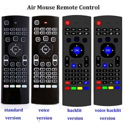 2.4GHz Wireless MX3 Air Mouse Mini Keyboard Voice Backlit Remote Control IR Learning Remote Control For PC Android TV Box