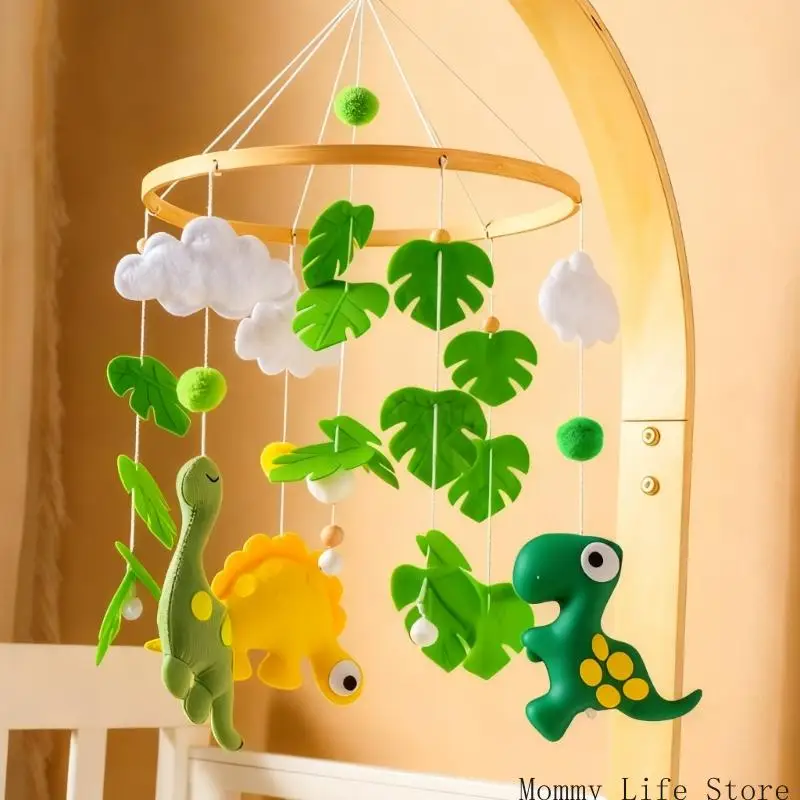 سرير جرس سرير دوار على شكل ديناصور، لعبة حسية دوارة مهدئة للأطفال #1