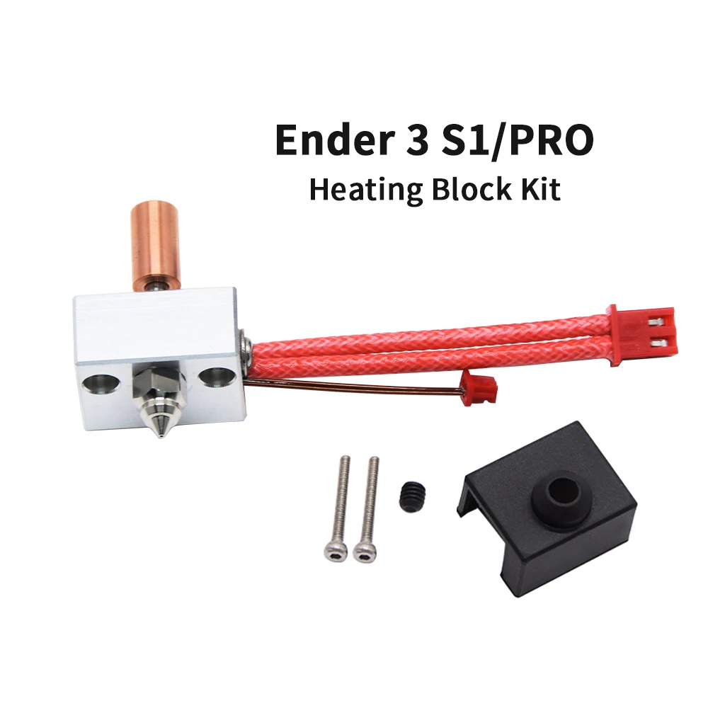 Neue Combo Kit für Ender3 S1 Standard Hohe Temperatur Upgrade Düse Wärme Block Kehle Wärme Stange Thermistor Kit