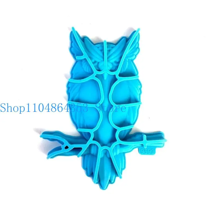 Creative and Stunning Owl Statues Expory Resin Moulds Reusable Silicone Mold Transparent/Blue Resin Mold for Gift Making