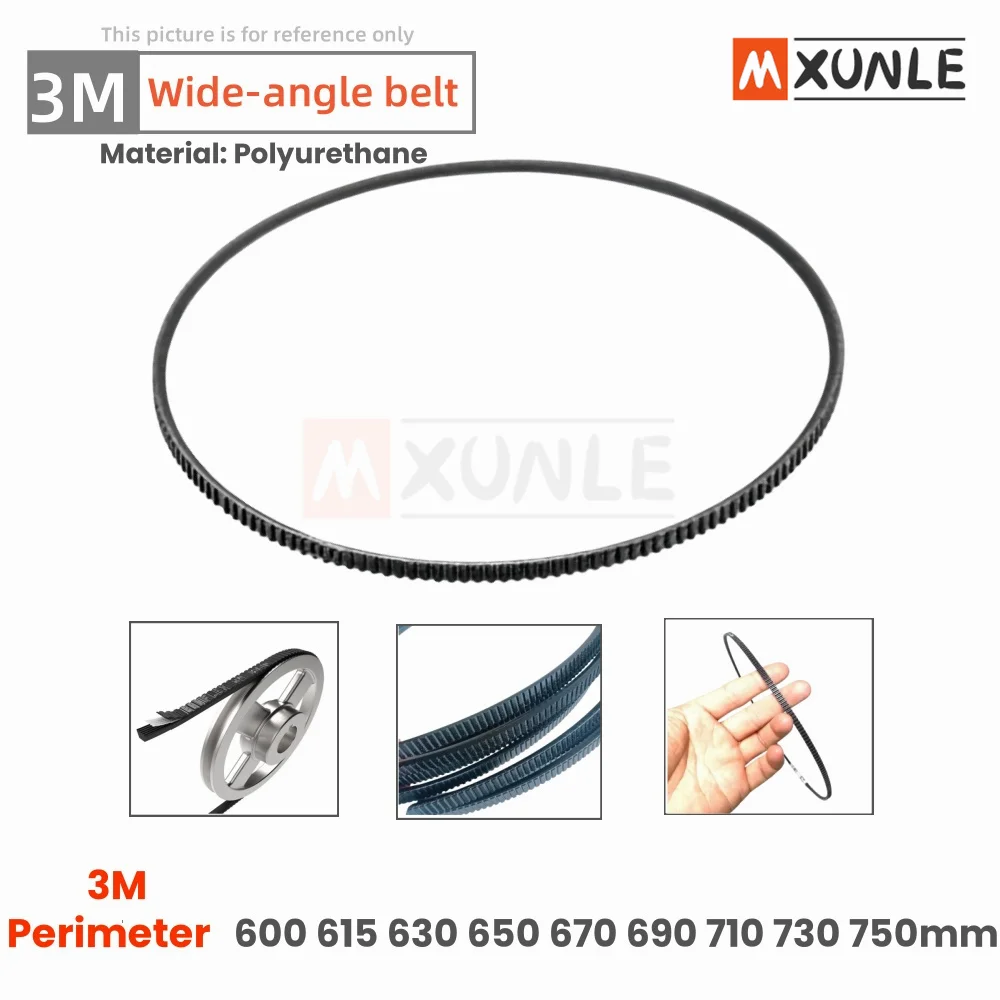 

3M Wide-angle Belt 600-750 MM 3M600 3M615 3M630 3M650 3M670 3M690 3M710 3M730 3M750 Drive triangle Belt