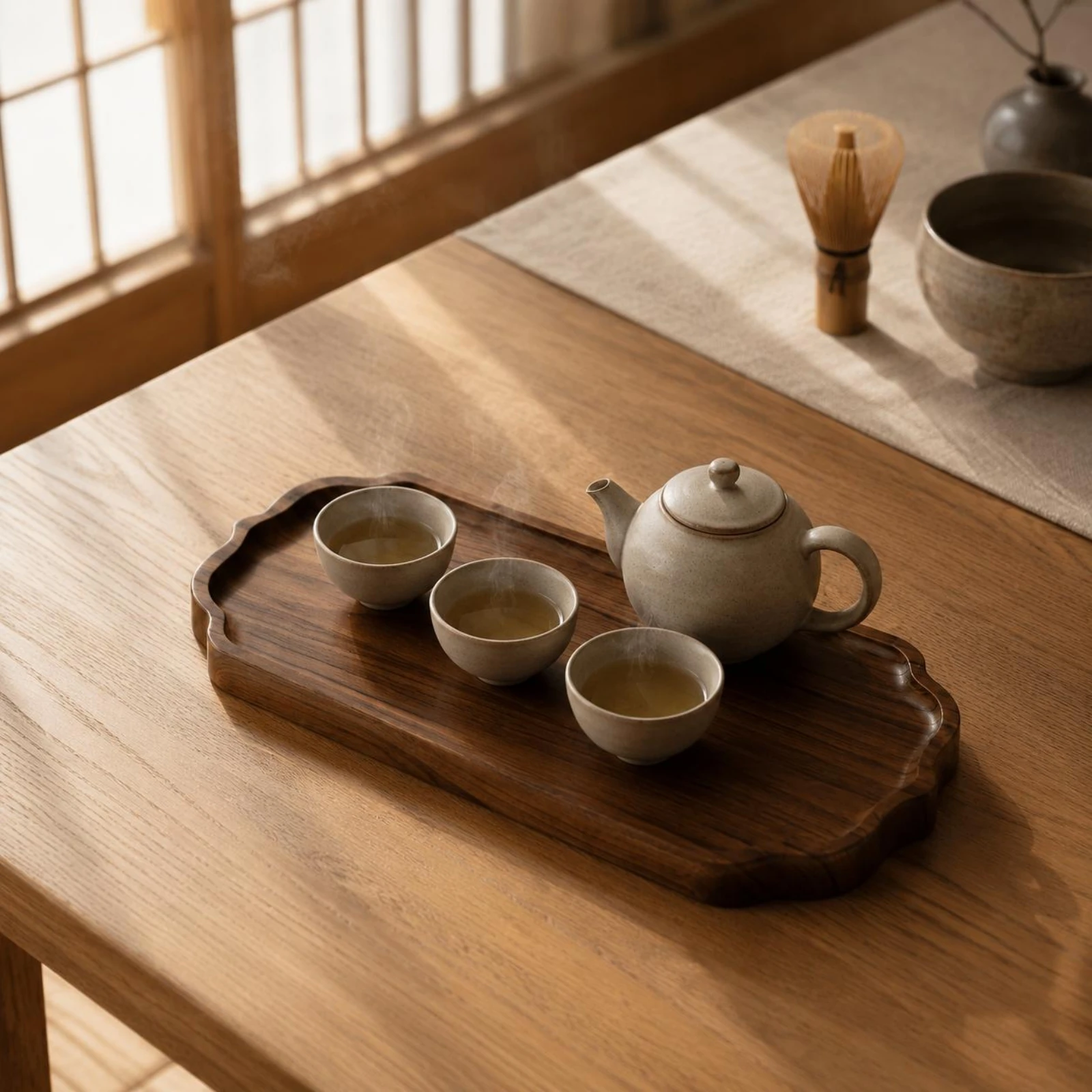 Dry Brew Tea Tray Easy to Clean Wooden Tea Tray Tableware Long-Lasting Artisan-Made Look