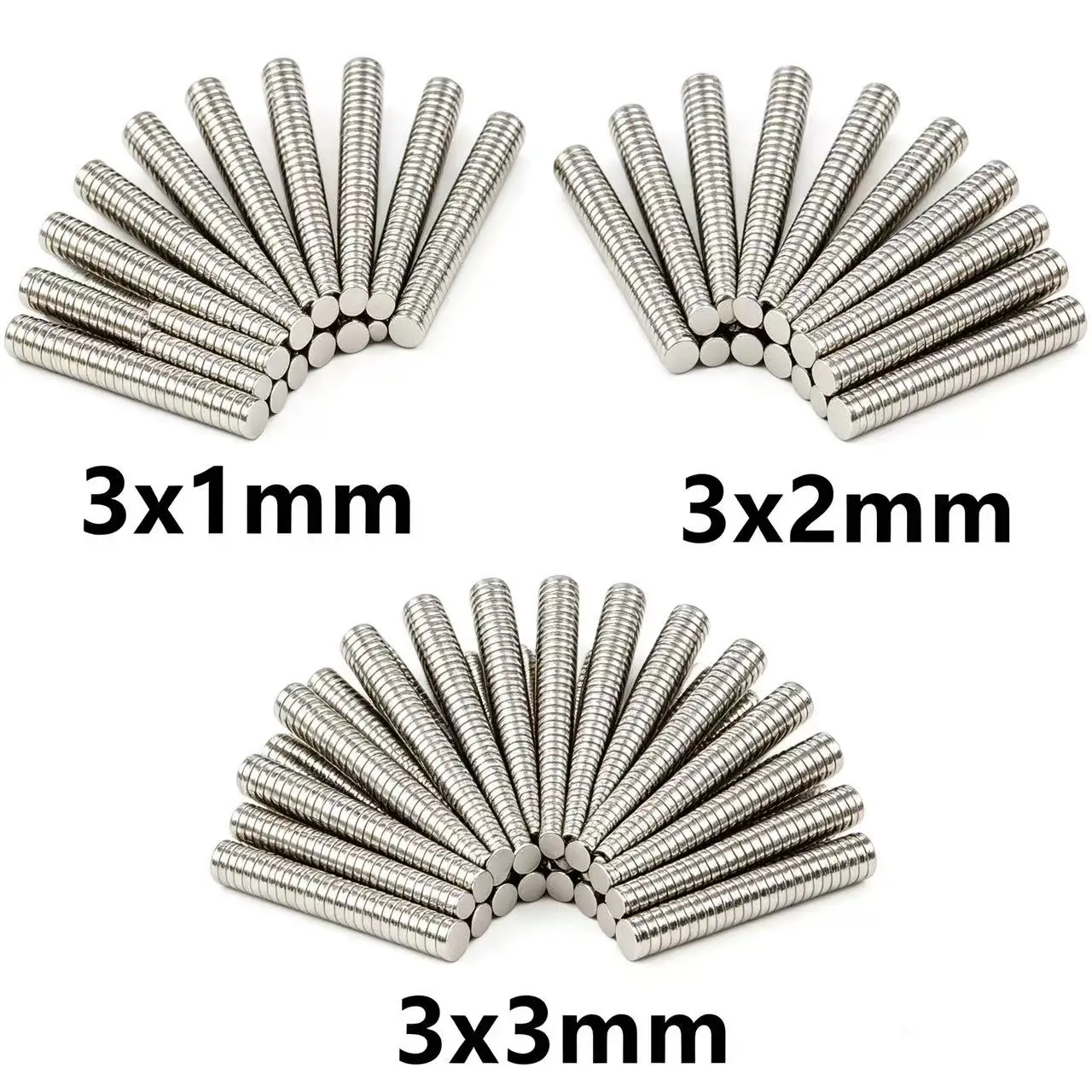 3x1 3x2 3x3mm Powerful Neodymium Magnet N35 NdfeB Permanent Magnetic imanes Round Super Strong Fridge Magnets DIY
