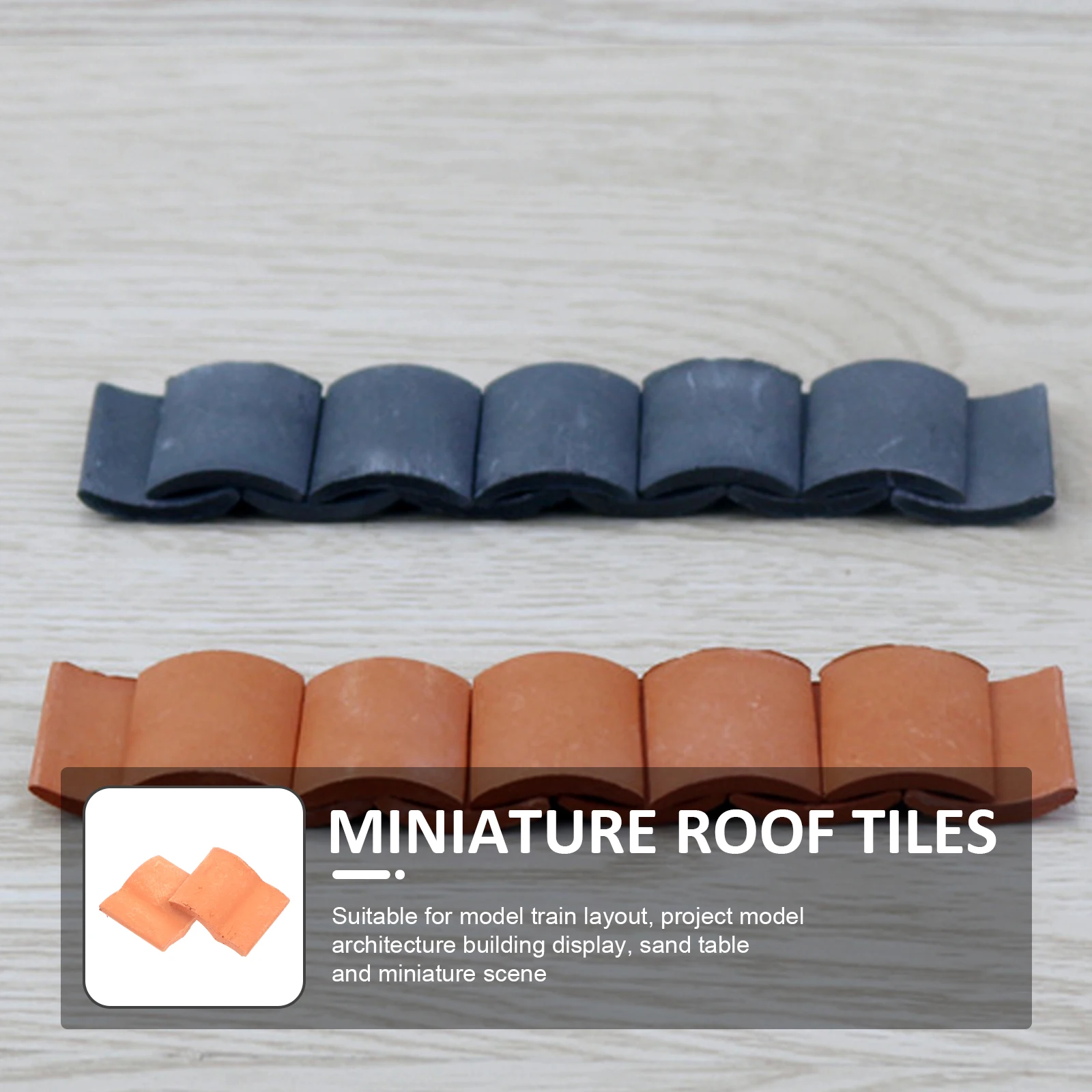 

50pcs Decorative Simulation Roof Tiles Micro Landscape Miniature Trains Layout Sand Table Landscaping Props Realistic Fake Small