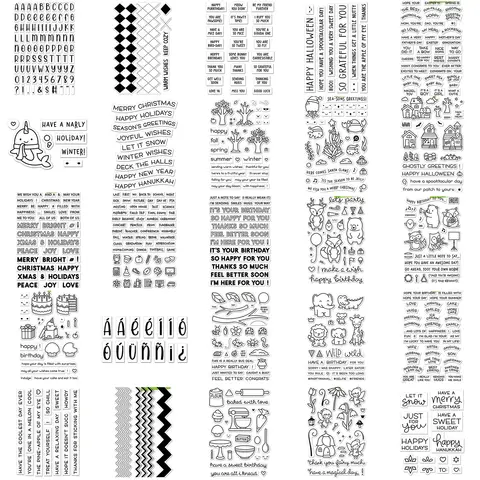 감정 클리어 우표 생일 짜증 마을 DIY Scrapbooking 앨범 카드 장식 종이 공예 만들기에 대한 고무 스탬프