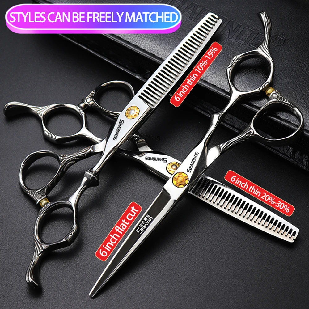 Hairdressing Professional Scissors Barber Dedicated Thinning Shear 6 Inch Hairdresser Specialized Clipper Hair Stylist Scissors