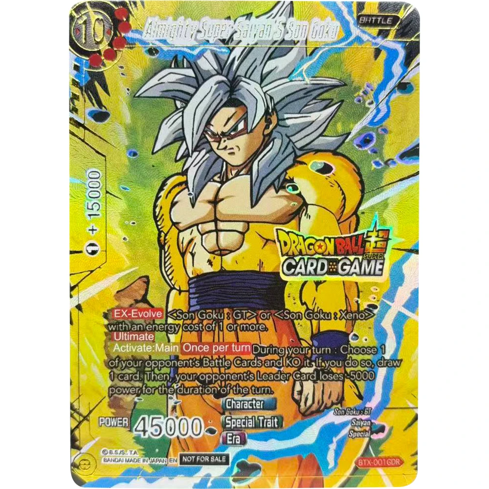 Tarjetas Coleccionables de Dragon Ball, Son Goku EN, Tarjetas de Anime Hechas a Mano de Alta Calidad, Juguete de Regalo