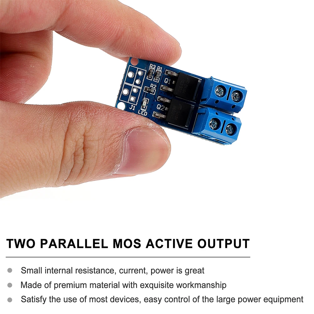 

10pcs Dc 5V-36V 15A Max 30A Dual Mos Driving Controller Module High Power Motor Control Board For Power Devices Driver