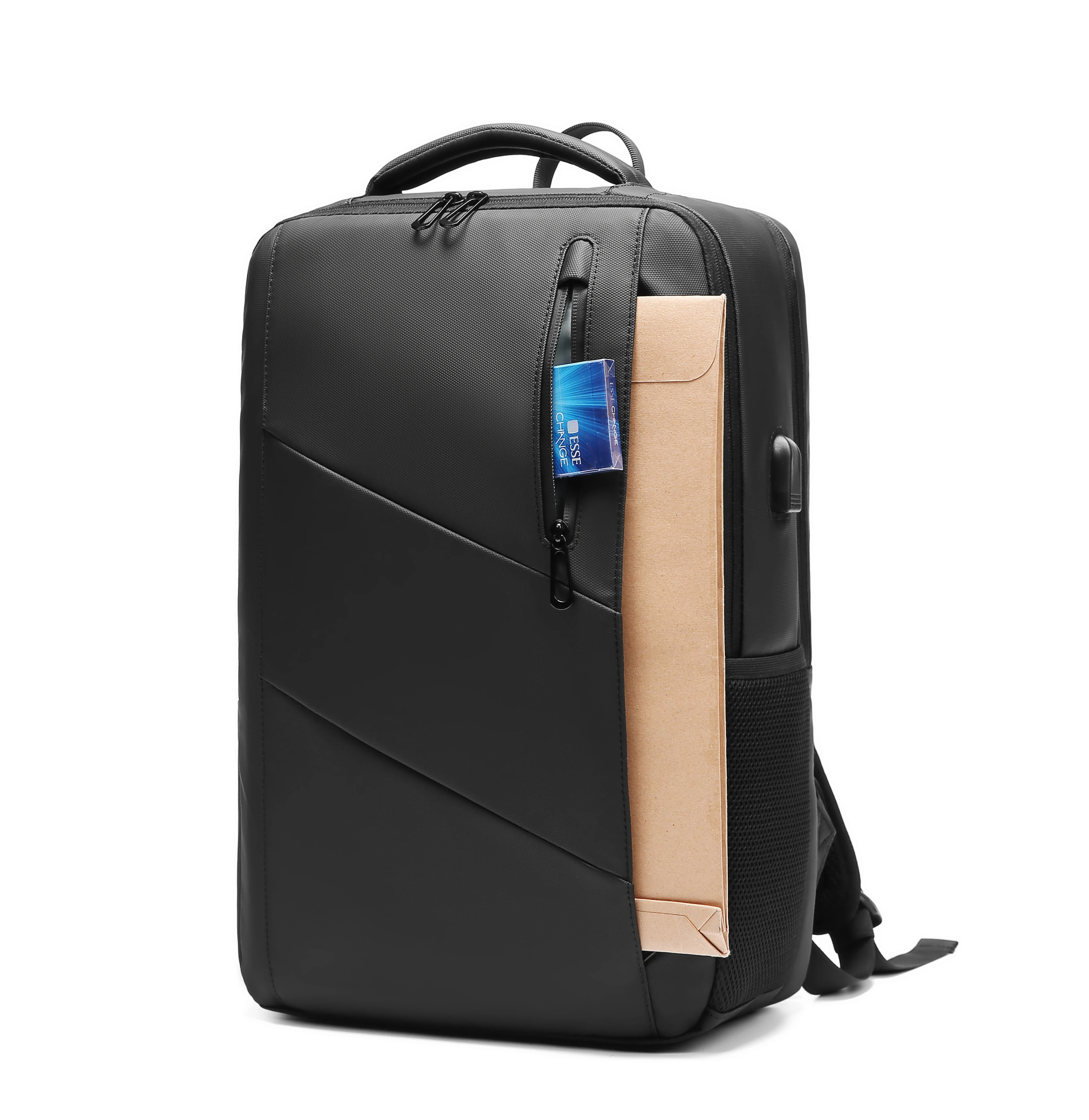 New Design Business Backpack Men Travel Backpack Expandable USB Backpack Large Capacity  Bag