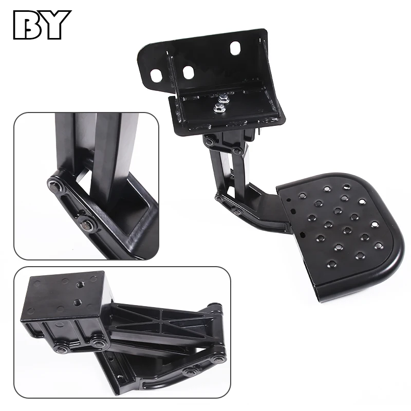 Carbon Steel Car Foldable Rear Ladder Tailgate Pedal Step For Toyota Tundra 2022 2023 Pickup Rear Door Climb Ladder Accessories