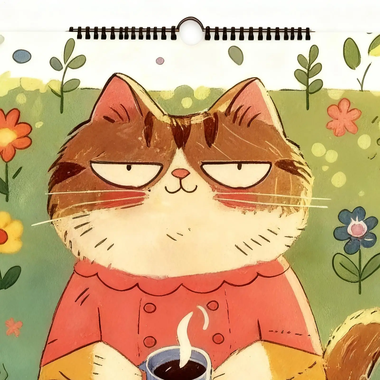 

2026 Wall Calendar Cats Hand Paint Cartoon Wall Planner 12 Monthly Calendar For Decoration Home Room Study School Scheduling