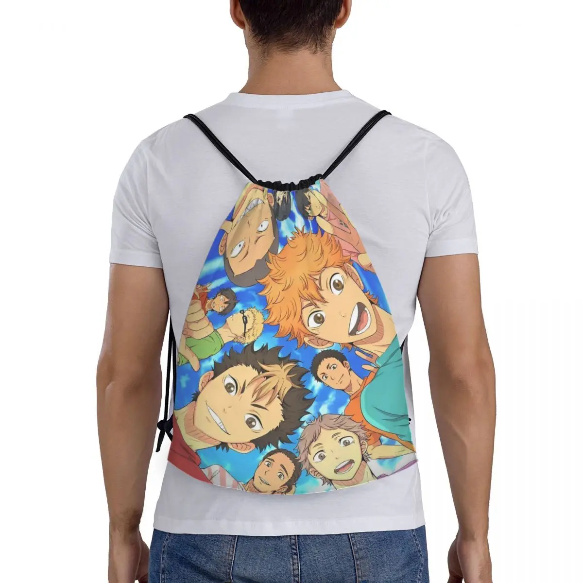 Anime Chłopiec Siatkówka Haikyuu Worki ze Sznurkiem Plecak Sportowy Torba Gimnastyczna Worki na Ćwiczenia