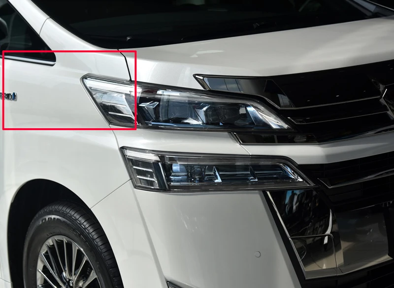 

For TOYOTA VELLFIRE 2016-2020 Car Accessories ABS Chrome Front Head Light Headlight Lamp Cover Trim Molding Frame