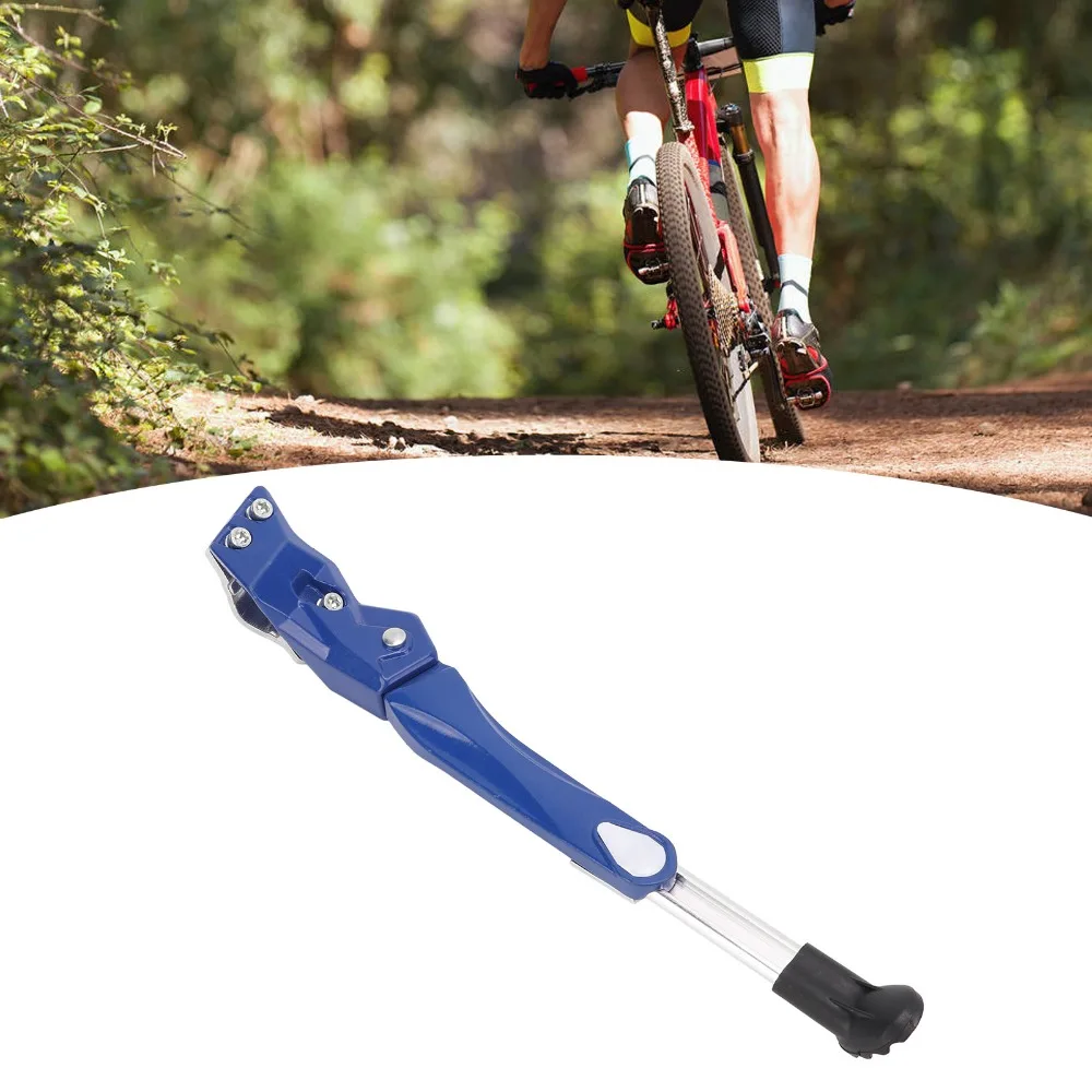 

Waterproof Bike Side Stand Adjustable Length 35-40mm Bike Foot Side Stand With Pads Easy to Install Bike Kickstand
