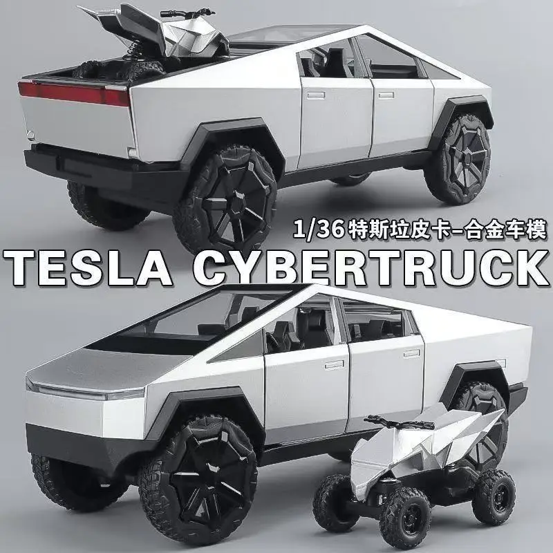 

Модель внедорожника Cybertruck 1:36, литая под давлением, коллекционная, для хобби, подарок на день рождения для мальчика