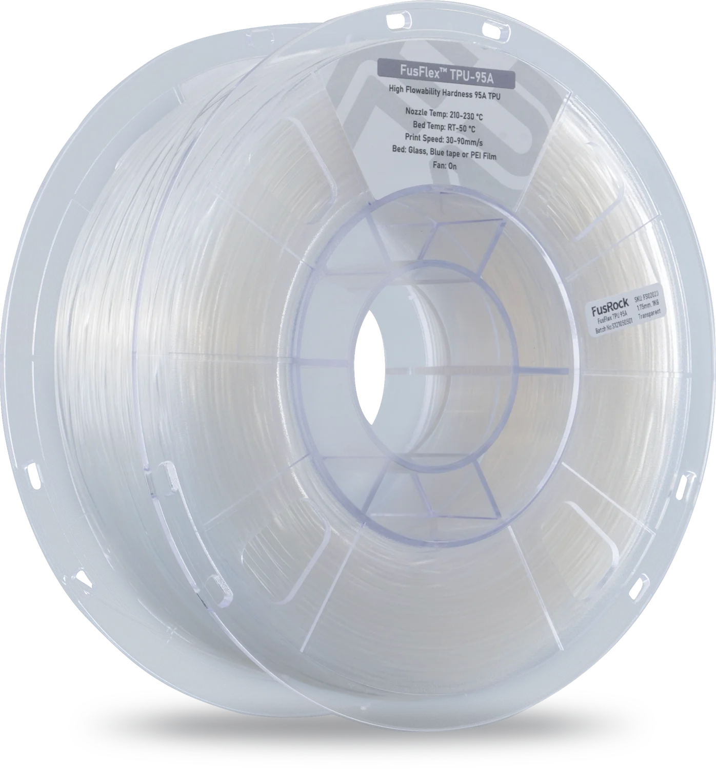 

FusRock FusFlex™ TPU95A-HF Filament High Flowability 1000g 1.75MM High-speed Printing 95A TPU