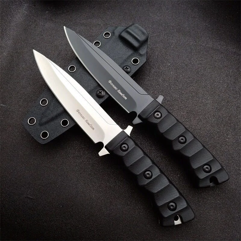 Russia Fixed Blade Knife DC53 Blade Nylon Glass Fibre Handle Outdoor Camping EDC Multi-tool Utility Knives with Kydex Sheath