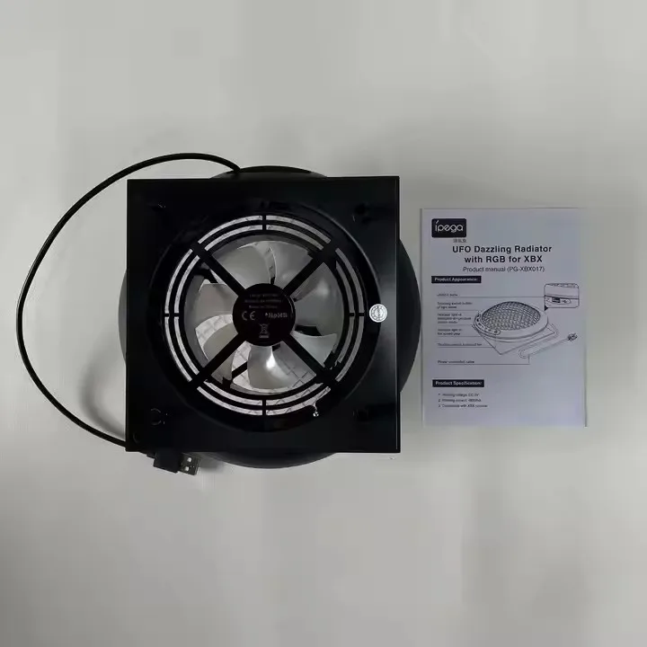 Xbox 시리즈 X 콘솔용 RGB 냉각 팬 USB 쿨러 액세서리 상단 장착 냉각 팬