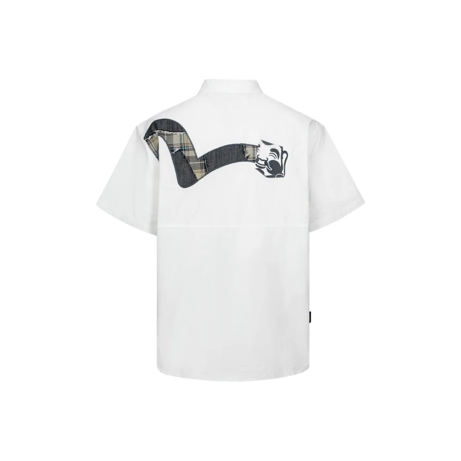EVISU Shirts Men's White Lapel Moderate Other 2ESHTM4SS8020LFCT