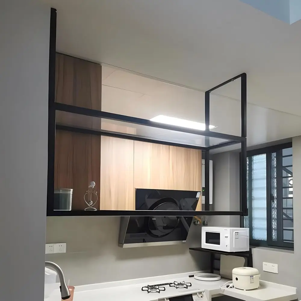 Acrylic Wall-Mounted Floating Shelves for Plants, Books, and Decor, Ideal for Home, Kitchen, and Retail Spaces (80x30x80cm)