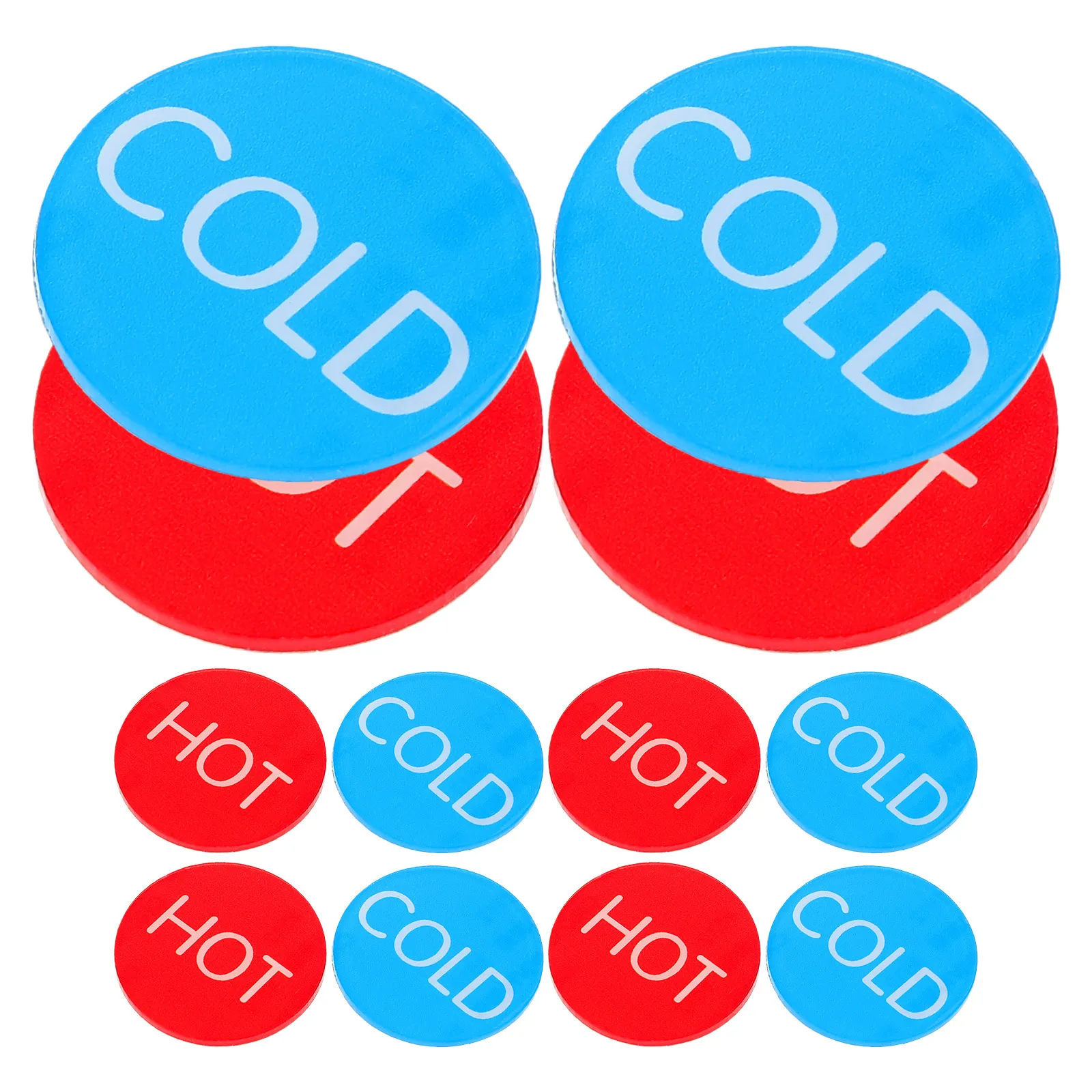 Water Tap Indicator Signs Acrylic Hot Cold Faucet Stickers Reusable For Bathroom Kitchen Sink Hotel Restaurant Traffic