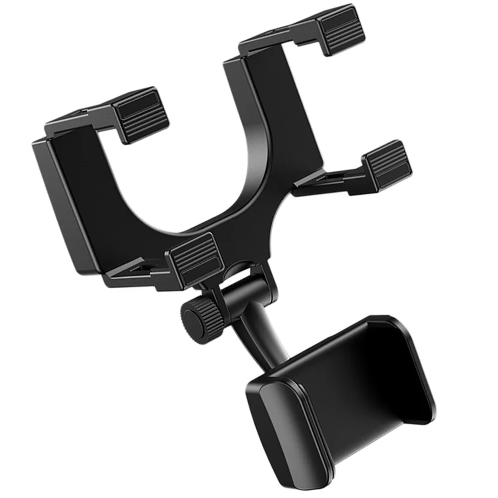 

1Pcs Car Phone Holder ABS Material Rearview Mirror Mount Quick Install Universal Mobile GPS Cell Phone Stand Bracket Compatible