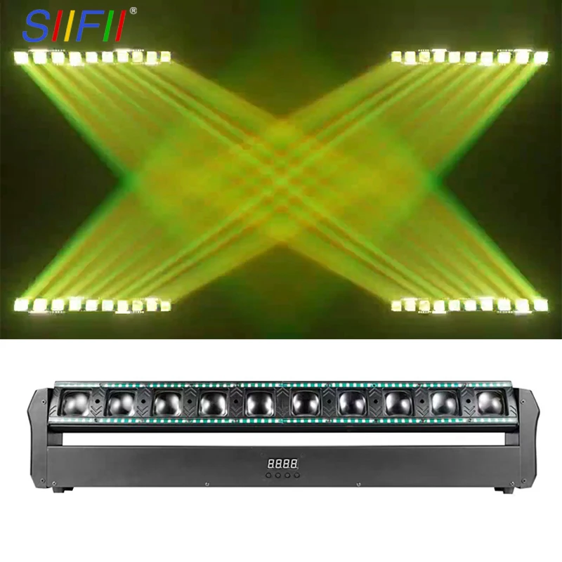 LED 10*30W RGBW Beam Wash Strobe Strip Light Softer Beam Aluminum Material DMX512 Sound Control Ra80 IP20 50000 Hours Lifespan