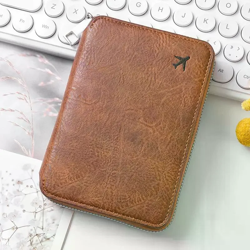 Zipper Document Passport Clip Large Capacity Travel Wallet Ticket Storage Bag Passport Clip