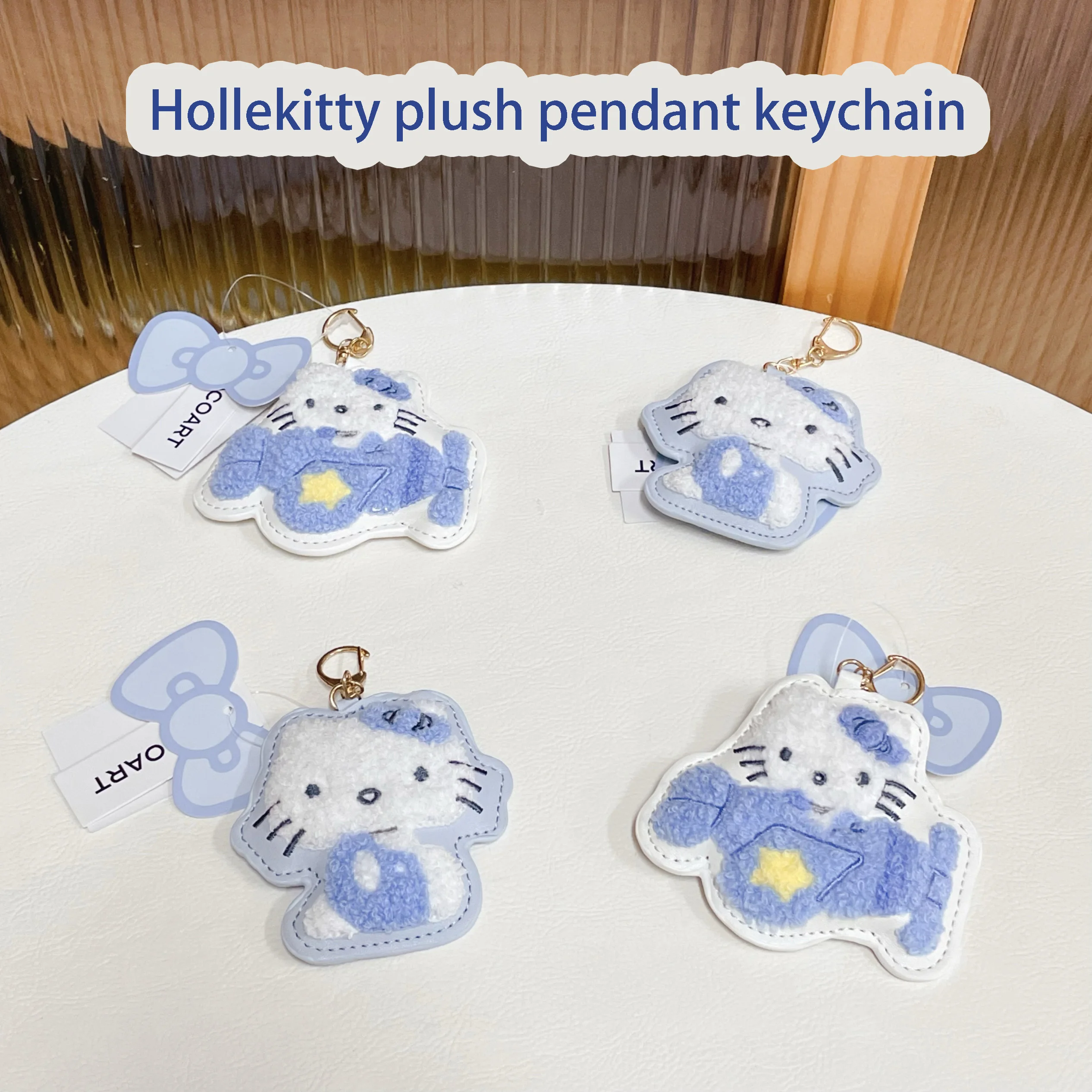 Breloczek Hello Kitty, kreatywny pluszowy brelok, urocze akcesoria, breloczek z kreskówki, zawieszka do plecaka, dekoracja, prezent na Boże Narodzenie