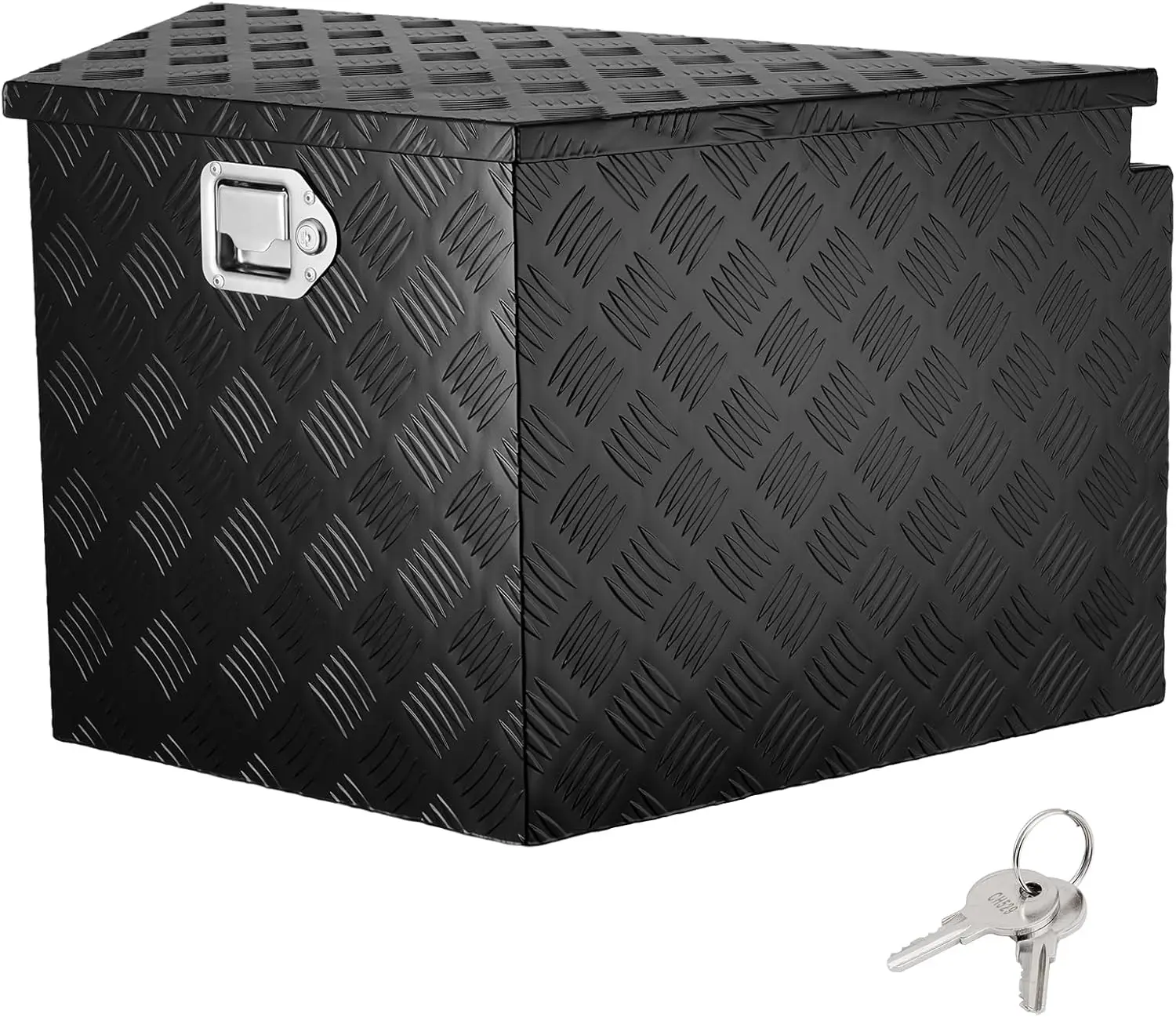 

Trailer Tongue Box, Aluminum Alloy Diamond Plate Tongue Box Tool Chest, Heavy Duty Trailer Box Storage with Lock and Keys"x18"