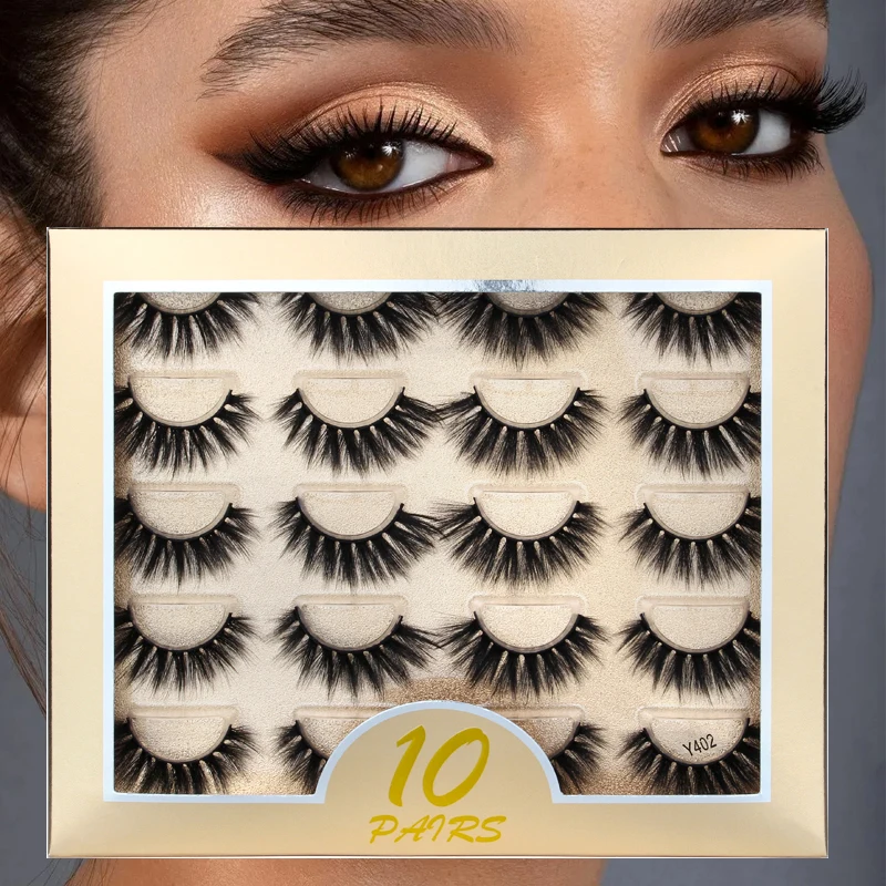 Faux Cils 3/10 Pairs 3D Mink False Eyelashes Dramatic Fluffy Handmade Fake Lashes Cruelty Free Wispy Lashes Makeup Tools Cilios