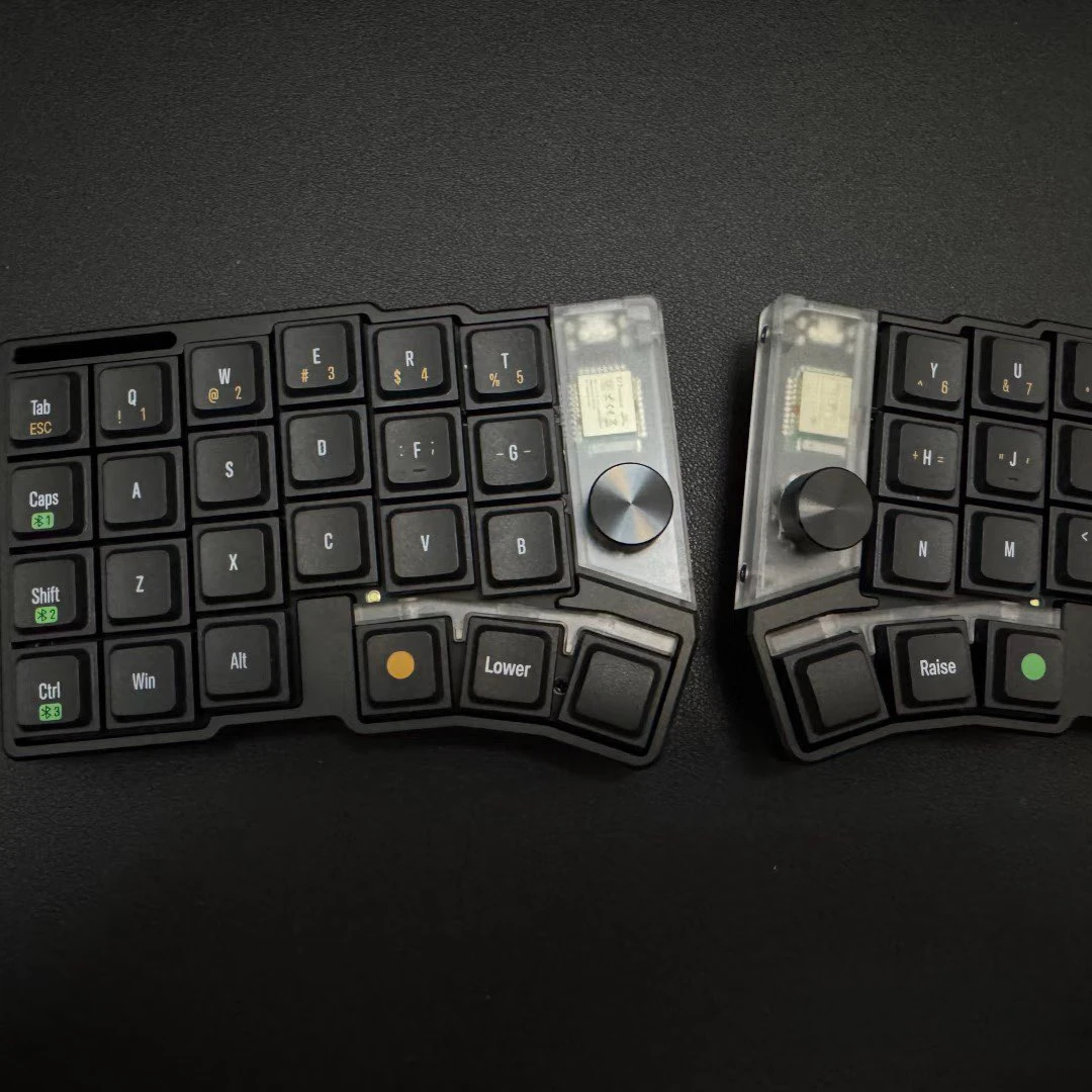 Cornix Inline Split Keyboard Dual-mode Wireless Hot Swap Split Keyboard Kit Anodized Aluminum Shell Vial Office Gaming Keyboard